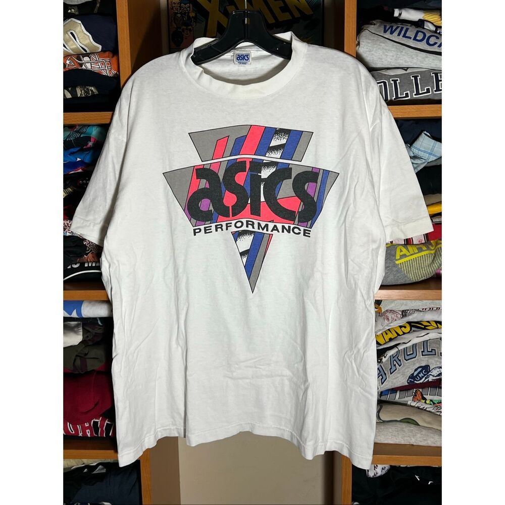 Vintage 90s Asics Performance Single Stitch Tee OSFA